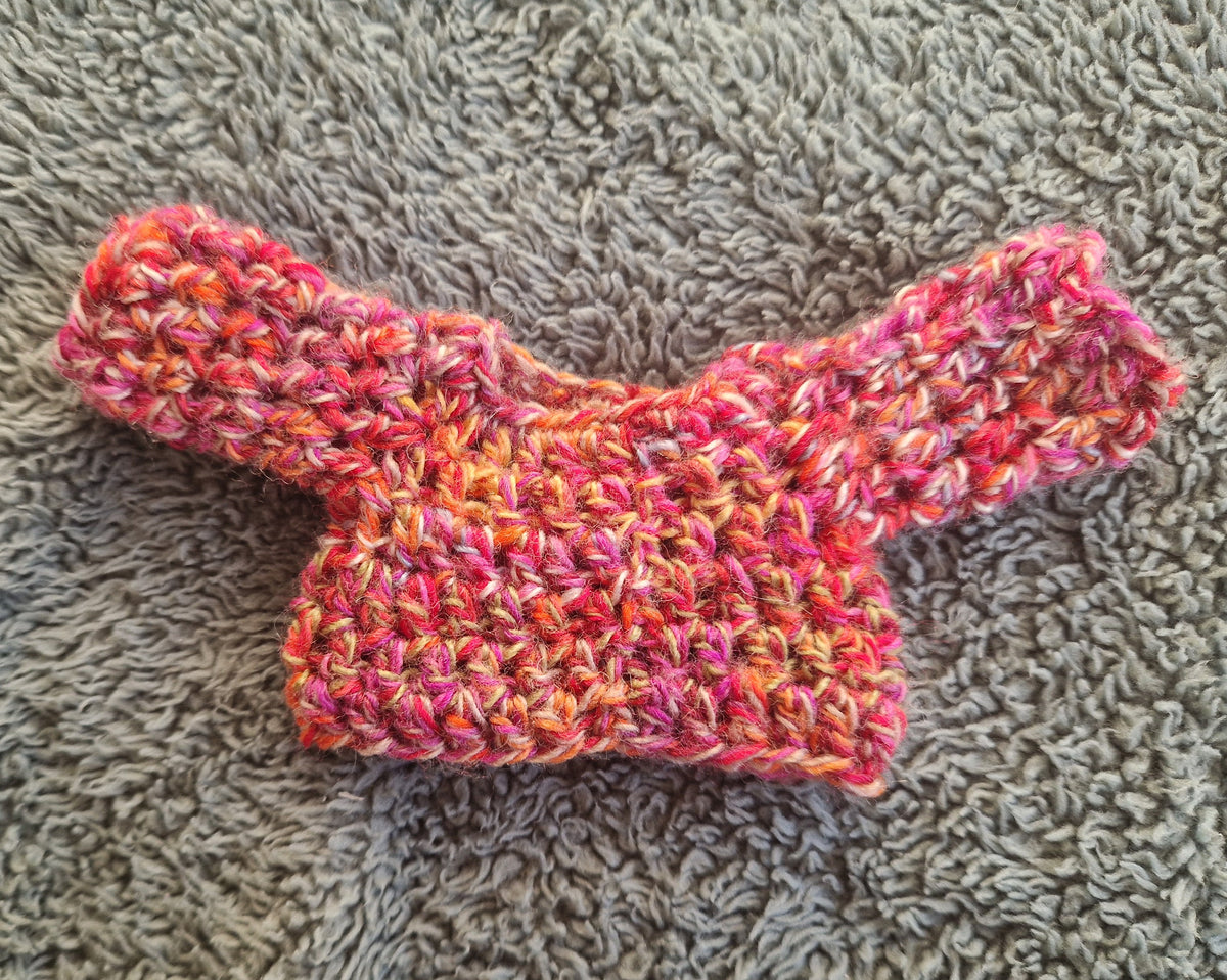 Size SMALL Handmade Crochet Sweater For A Small Jelly cat