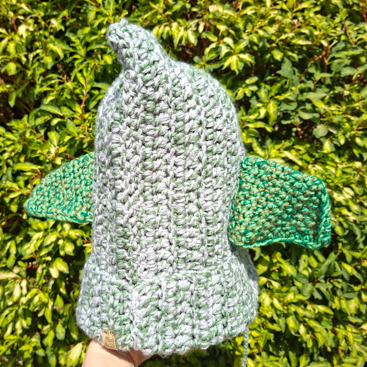 Grey & Green Mix Goblin Ear Hood Hat Cosplay