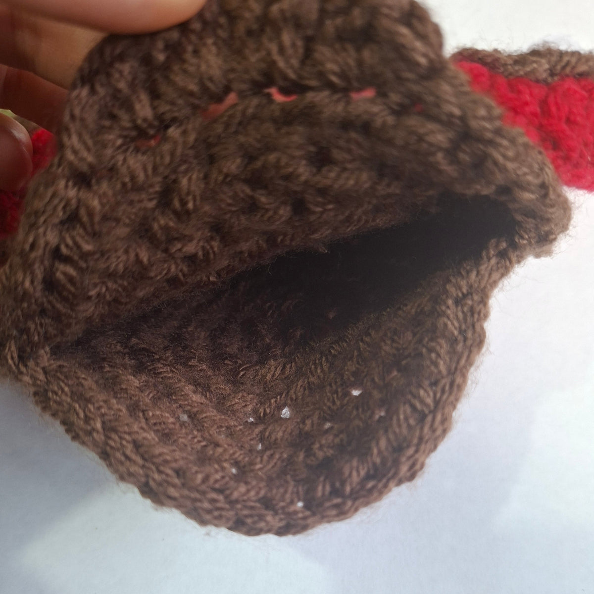 Handmade Crochet Ladybug Belt Pouch Trinket Bag