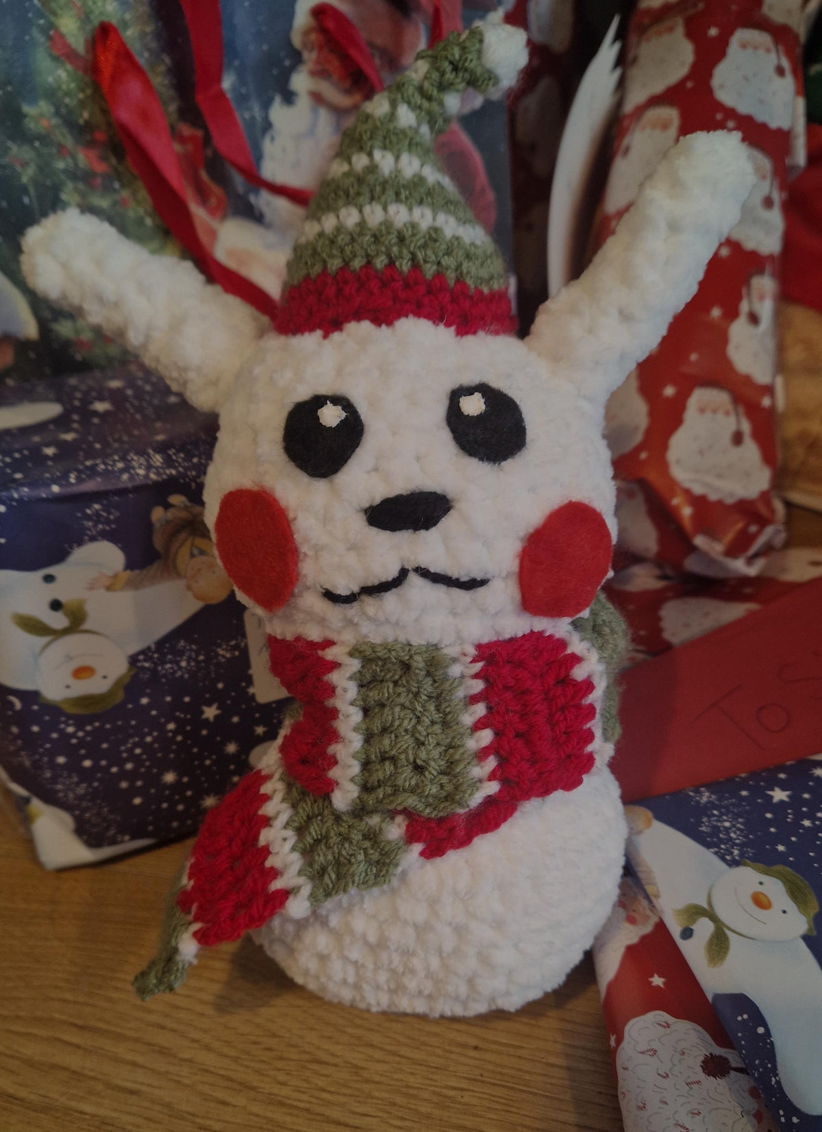 CROCHET PATTERN Crochet Christmas Snowman Electric Mouse Pattern Amigurumi