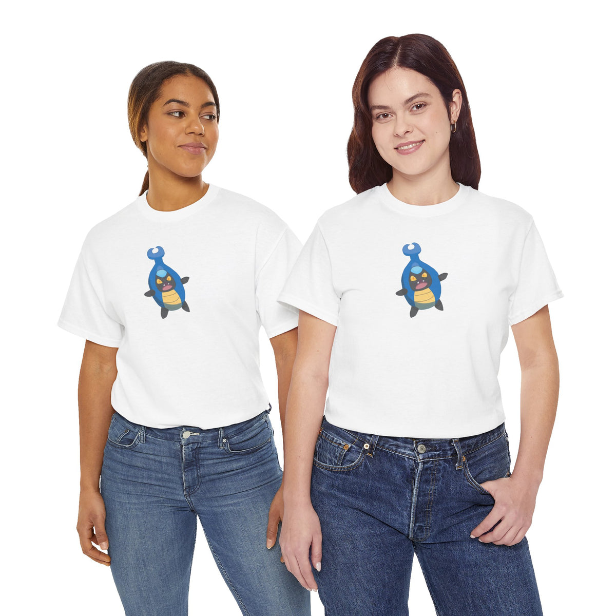 Cute Blue Beetle Bug Graphic Unisex Heavy Cotton Tee - Perfect for Bug Lovers