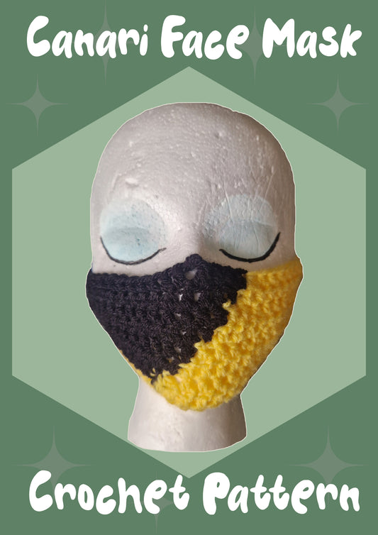 CROCHET PATTERN: Canari Cosplay Face Mask ONE SIZE