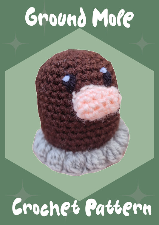 CROCHET PATTERN: Ground Diglett Mole Plush