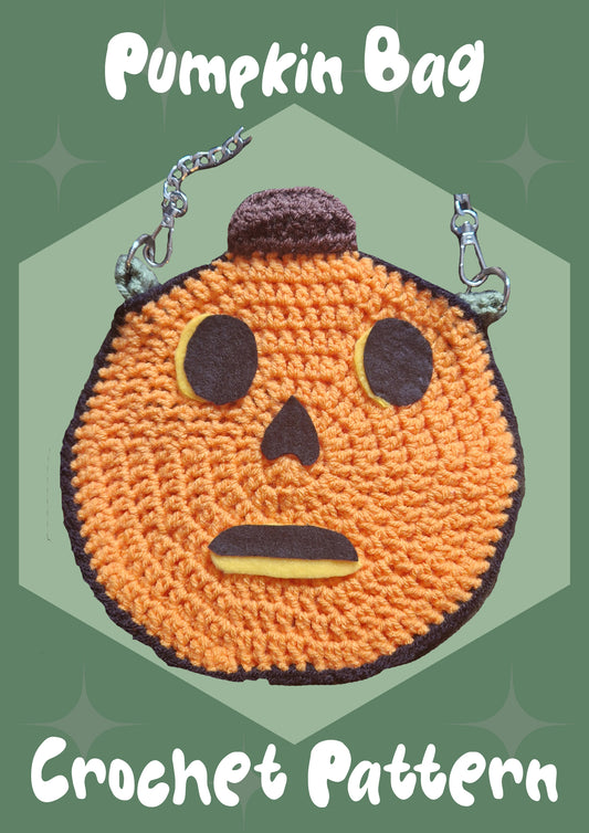 CROCHET PATTERN Crochet Pumpkin Head Bag PATTERN Halloween