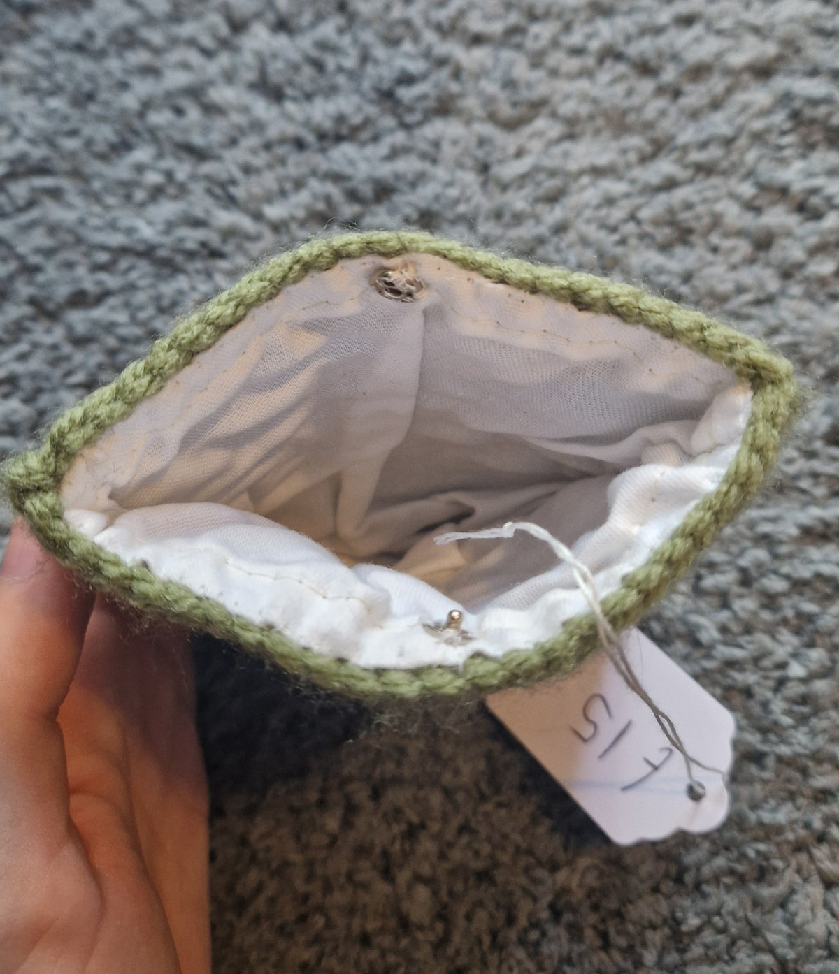 Crochet Lined Insect Tapestry Pouch / Dice Bag/ Trinket Pouch With Snap Closure