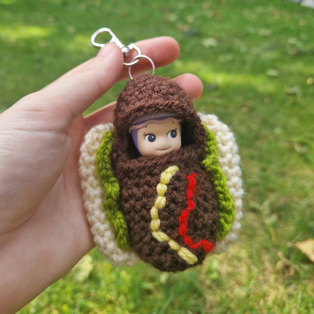 Crochet Hot Dog Carry Keyring Made For Sonny Angels