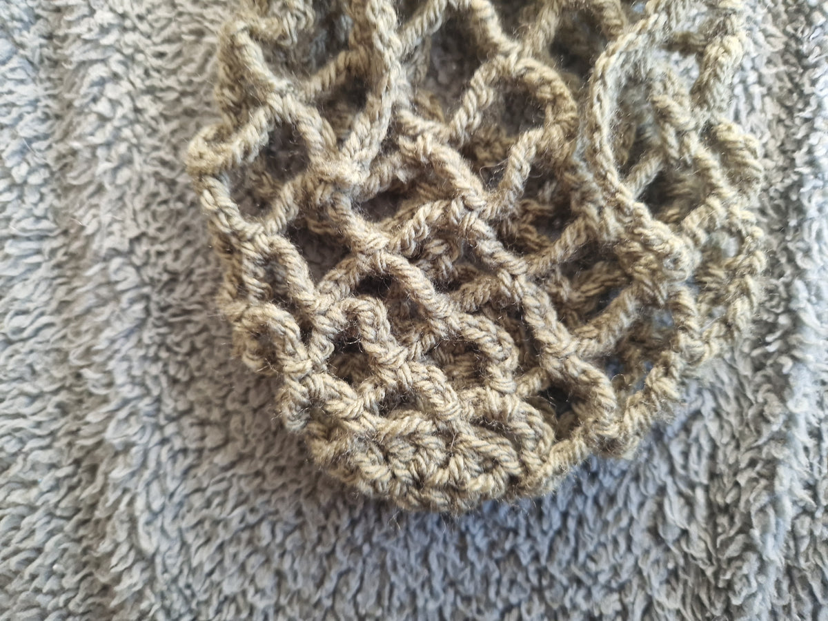 Crochet Mesh Drawstring Belt Pouch