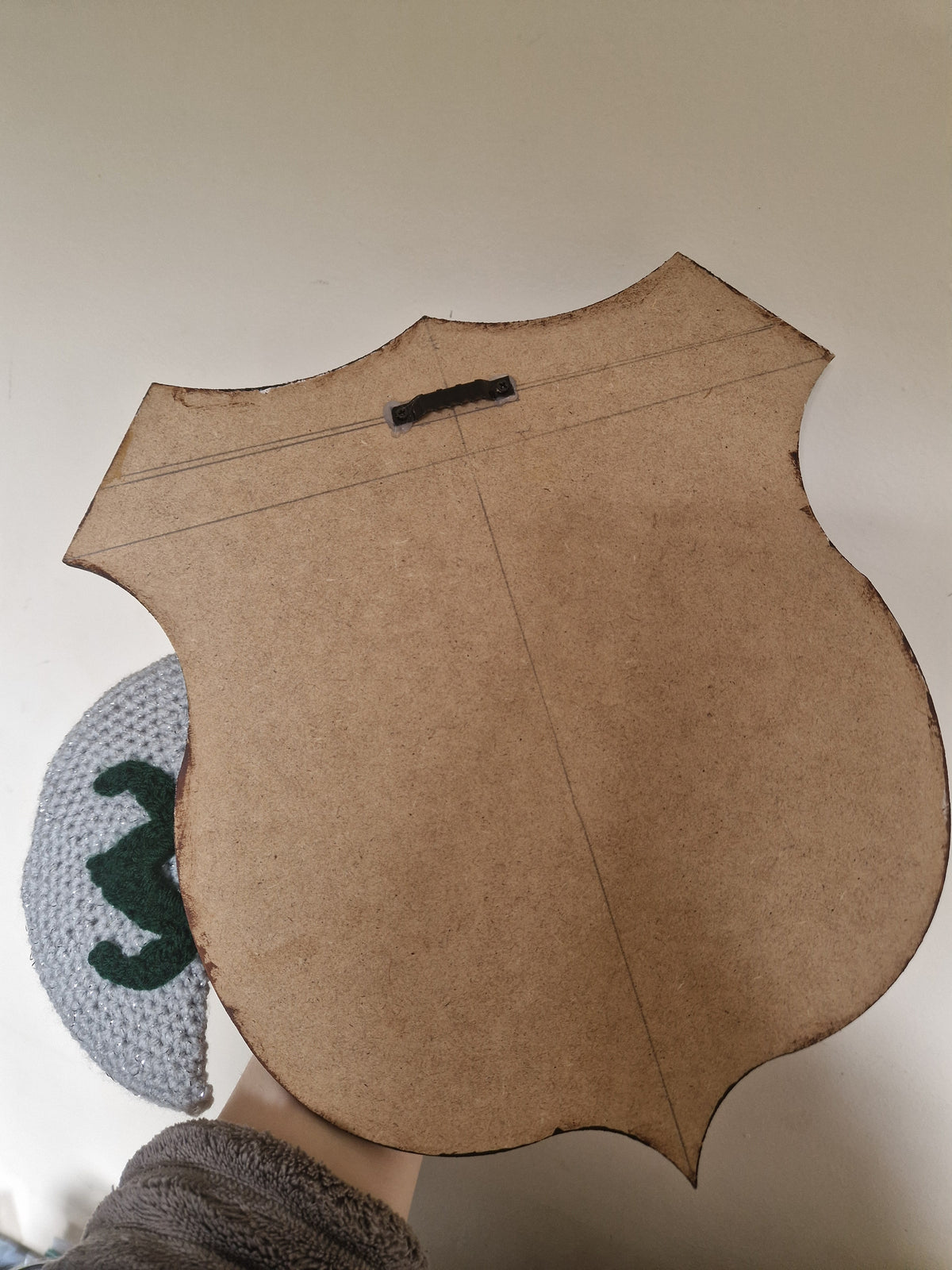 Crochet 'The Lover’s Labrys' Green x Brown x Silver Axe