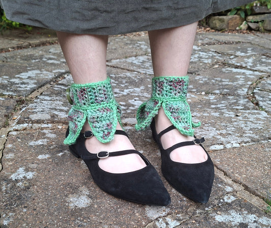 Crochet Pixie Jester Triangle Ankle Cuffs