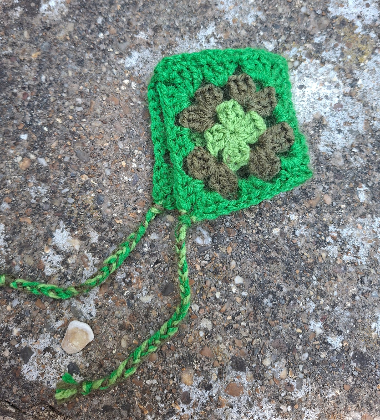 Crochet SMALL Plushie Granny Square Elvern Goblin Hood #1