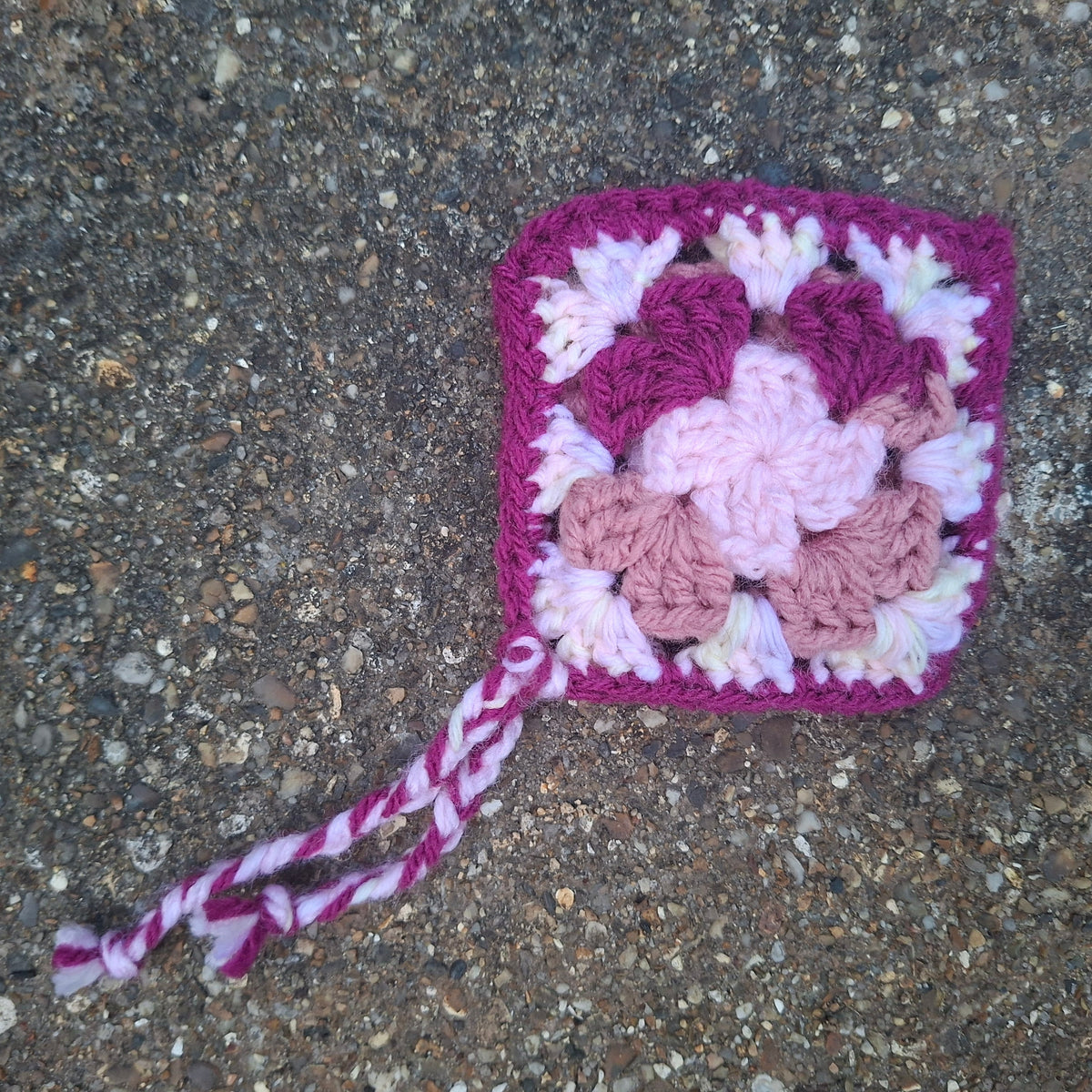 Crochet SMALL Plushie Granny Square Elvern Goblin Hood