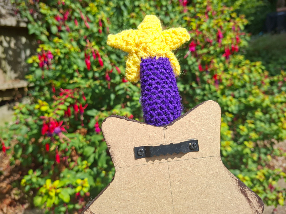 Crochet Wizard Mini Star Dagger Mounted On A Star