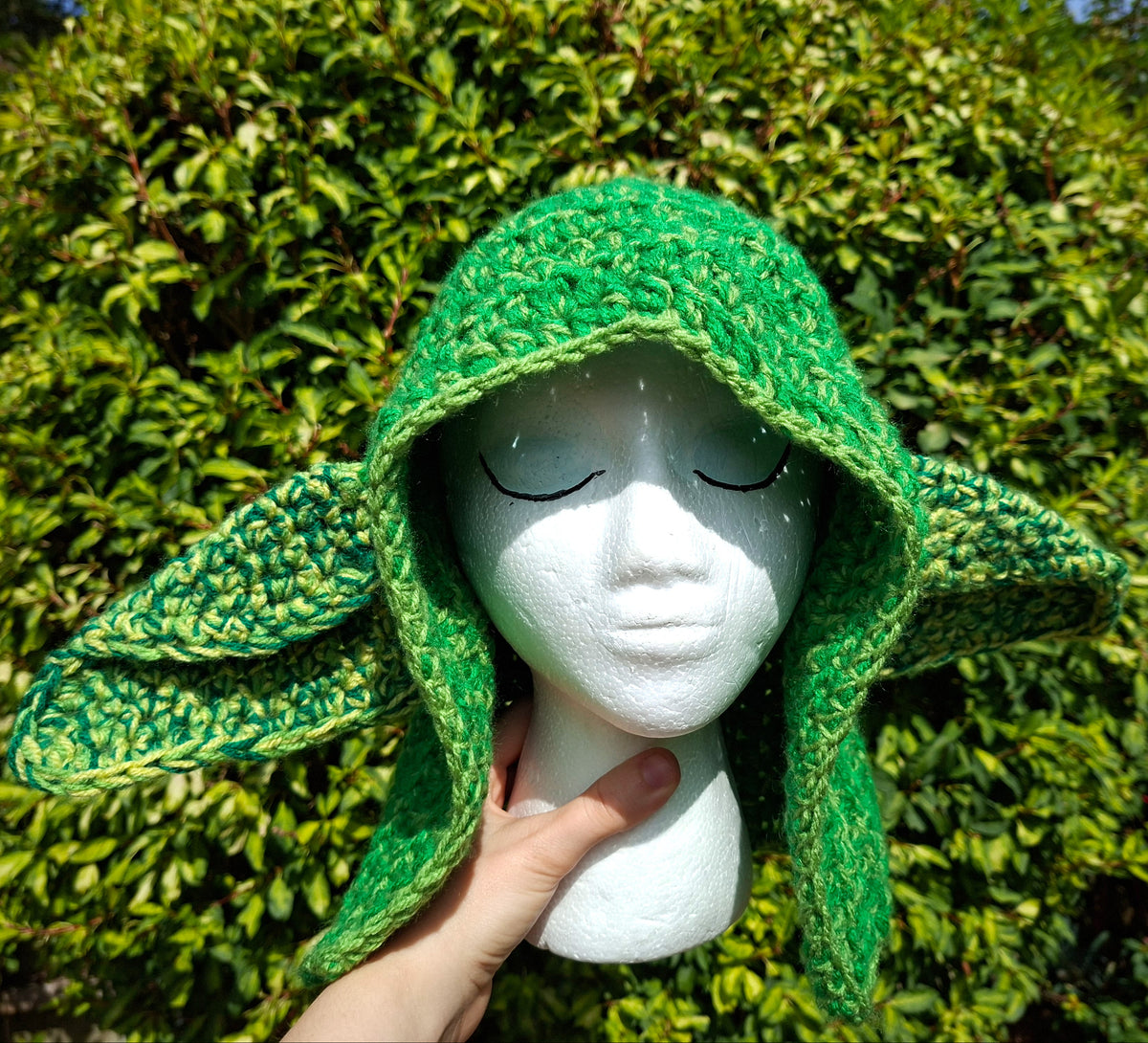 Green Mix Goblin Ear Hood Hat Cosplay