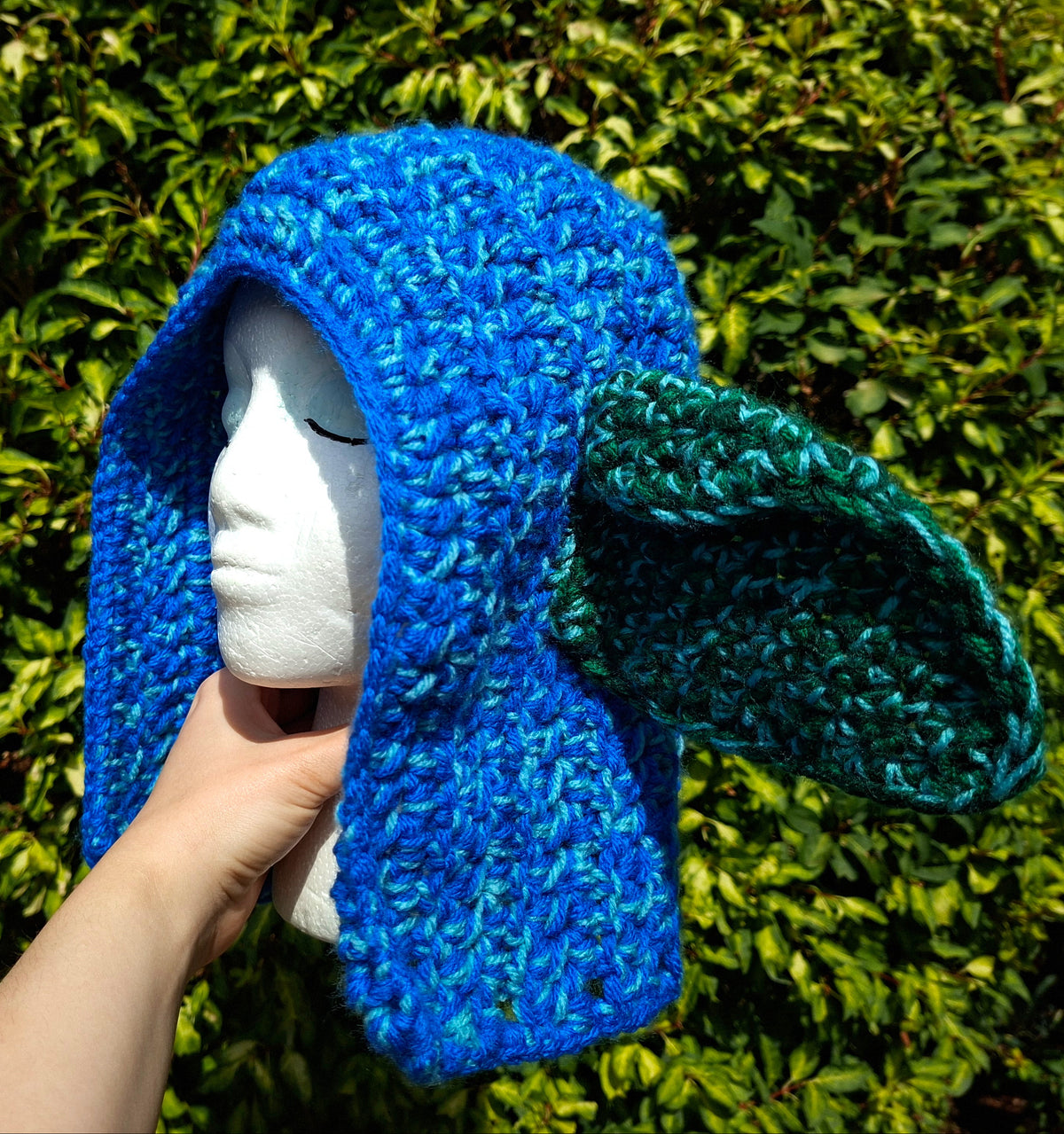 Blue & Green Mix Goblin Ear Hood Hat Cosplay
