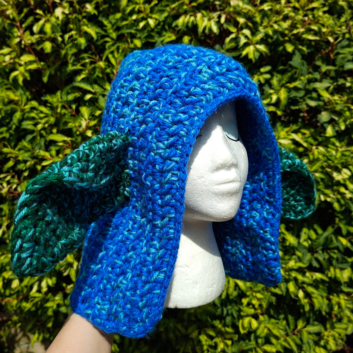 Blue & Green Mix Goblin Ear Hood Hat Cosplay