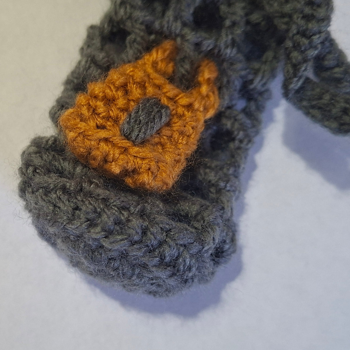 Handmade Crochet DICE JAIL Drawstring Dice Pouch/Bag Dark Grey - Size SMALL