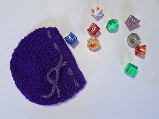 Simple Basic Solid Colour Dice Bag/Pouch Purple