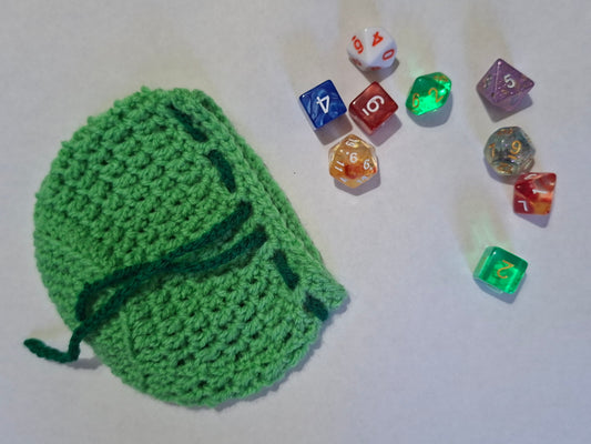 Simple Basic Solid Colour Dice Bag/Pouch Green