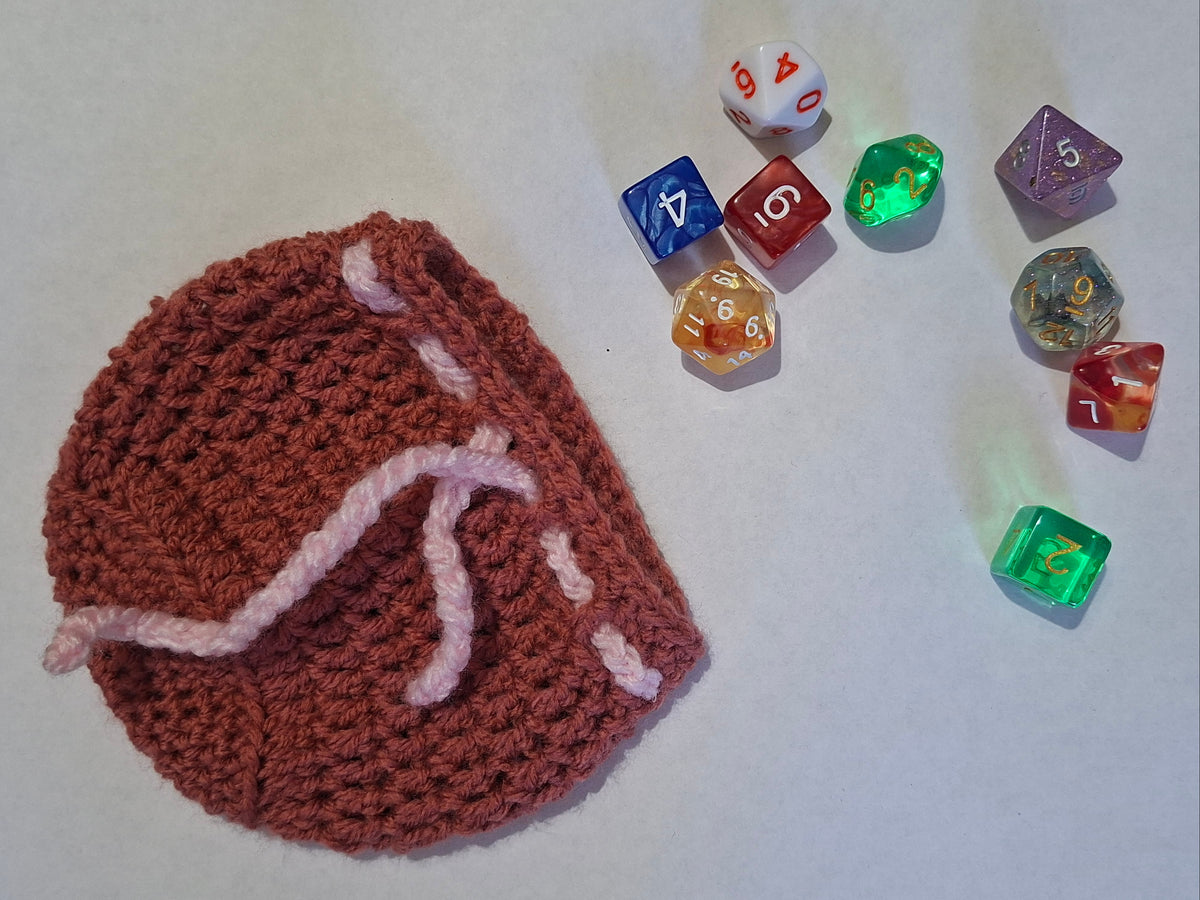 Simple Basic Solid Colour Dice Bag/Pouch Pink