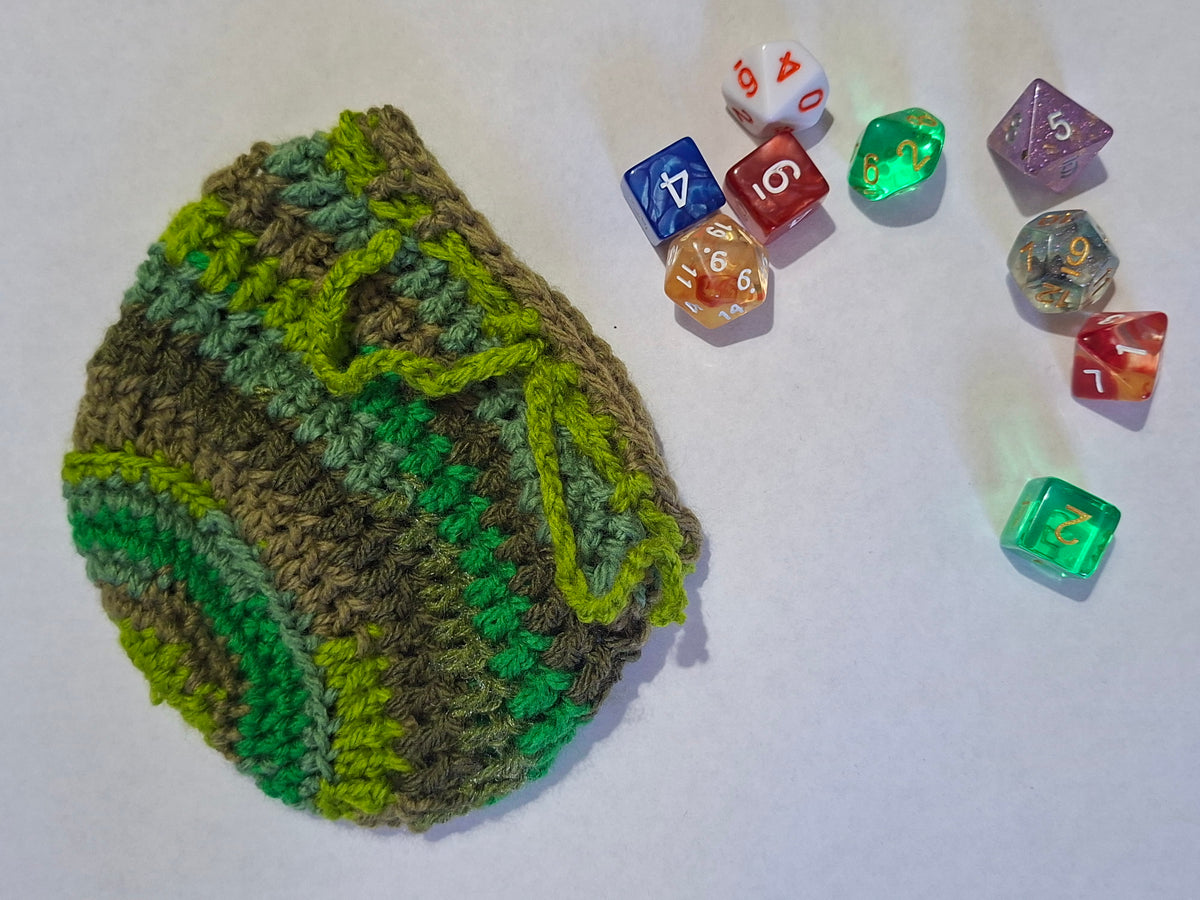 Simple Basic Solid Colour Dice Bag/Pouch Green