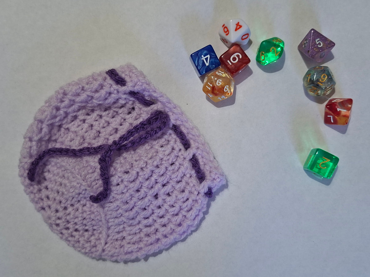 Simple Basic Solid Colour Dice Bag/Pouch Purple