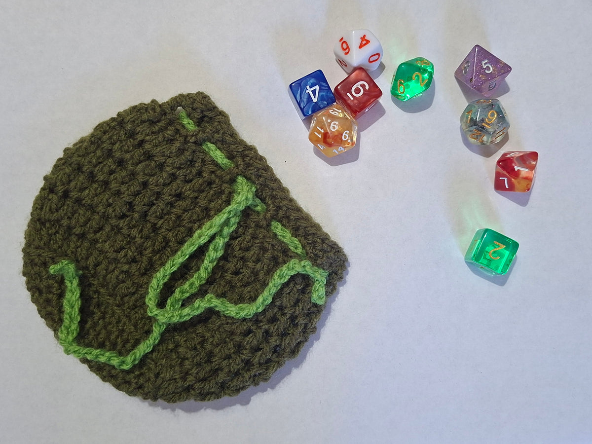Simple Basic Solid Colour Dice Bag/Pouch Green