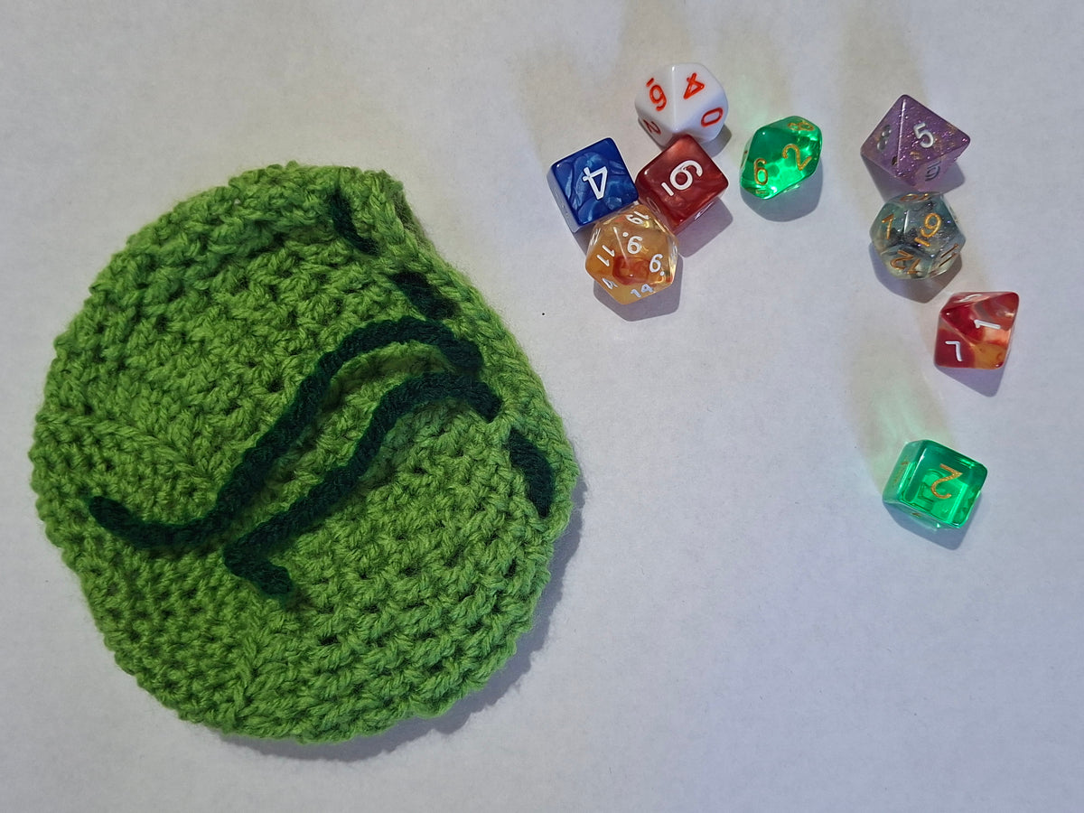 Simple Basic Solid Colour Dice Bag/Pouch Green