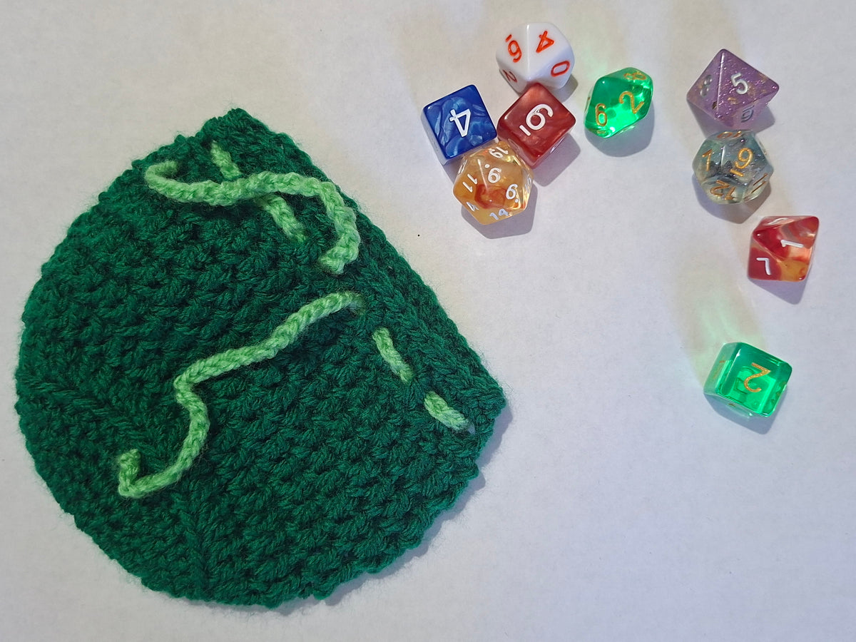 Simple Basic Solid Colour Dice Bag/Pouch Green