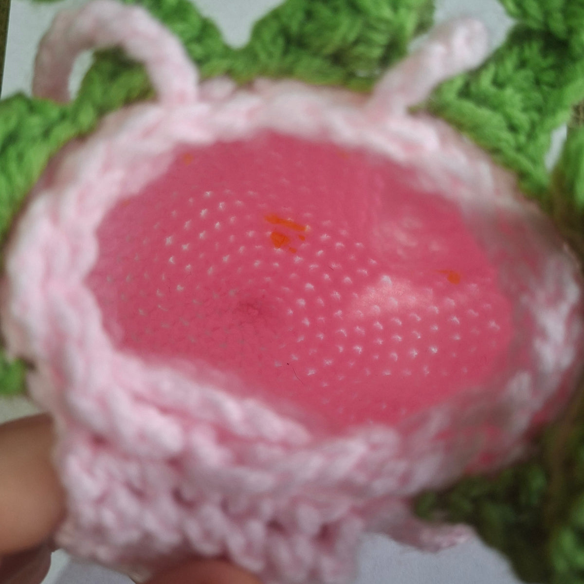 Handmade Crochet PINK Strawberry Belt Bag Pouch