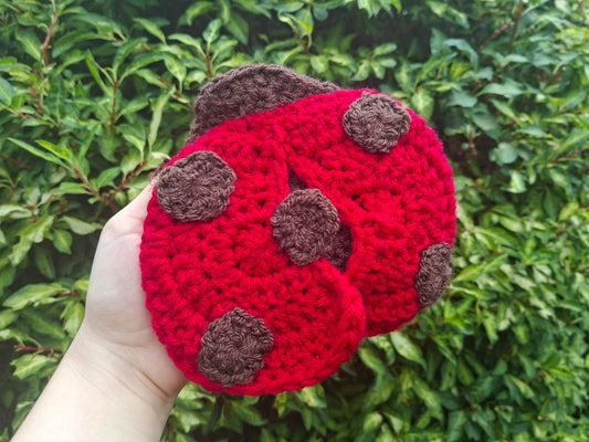 Handmade Crochet Ladybug Belt Pouch Trinket Bag
