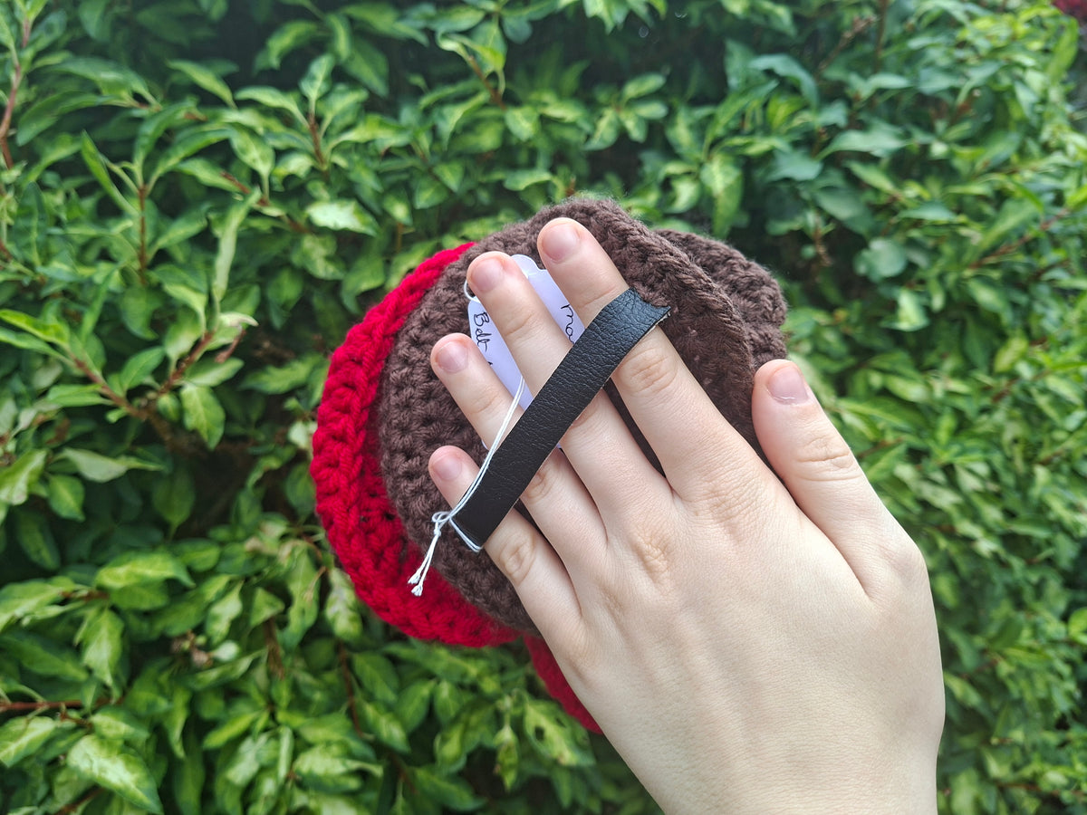 Handmade Crochet Ladybug Belt Pouch Trinket Bag