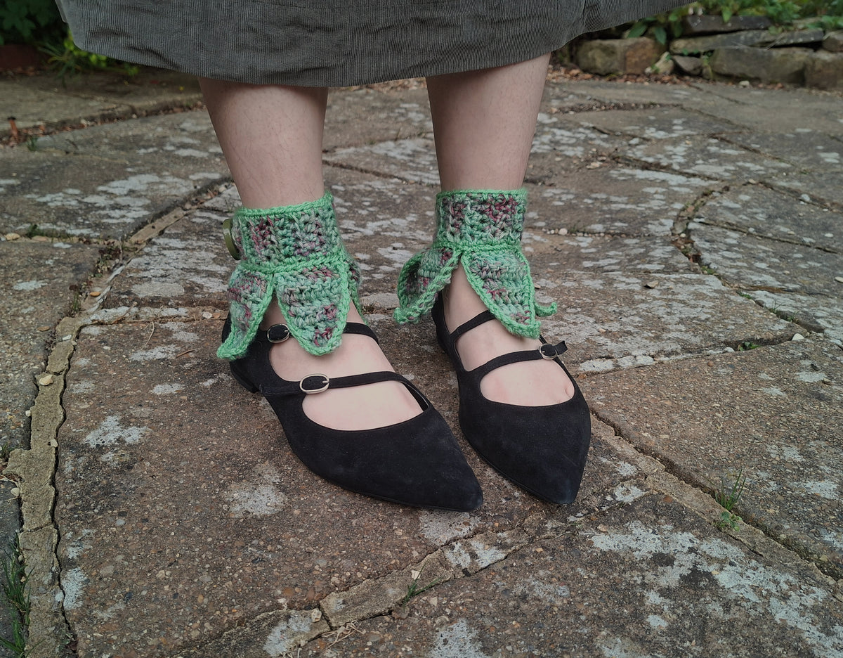 Crochet Pixie Jester Triangle Ankle Cuffs