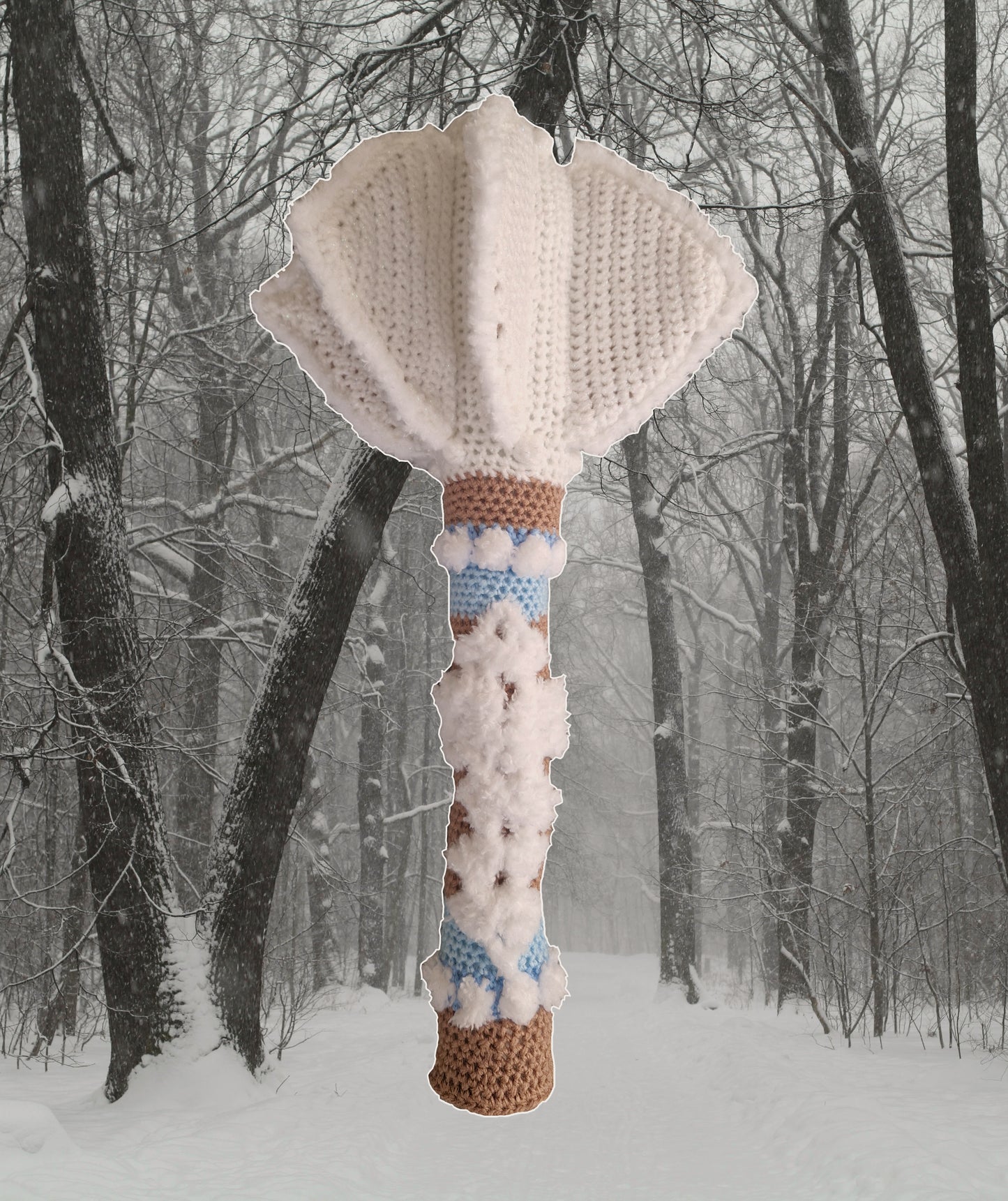 Crochet Snow Winter Themed Mace