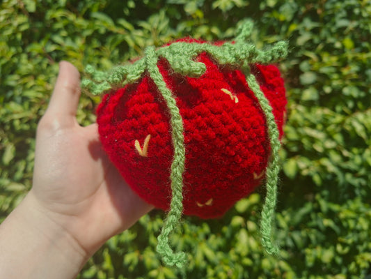 Handmade Crochet RED Strawberry Belt Bag Pouch