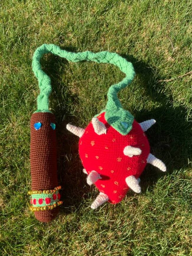 CROCHET PATTERN: Strawberry Flail