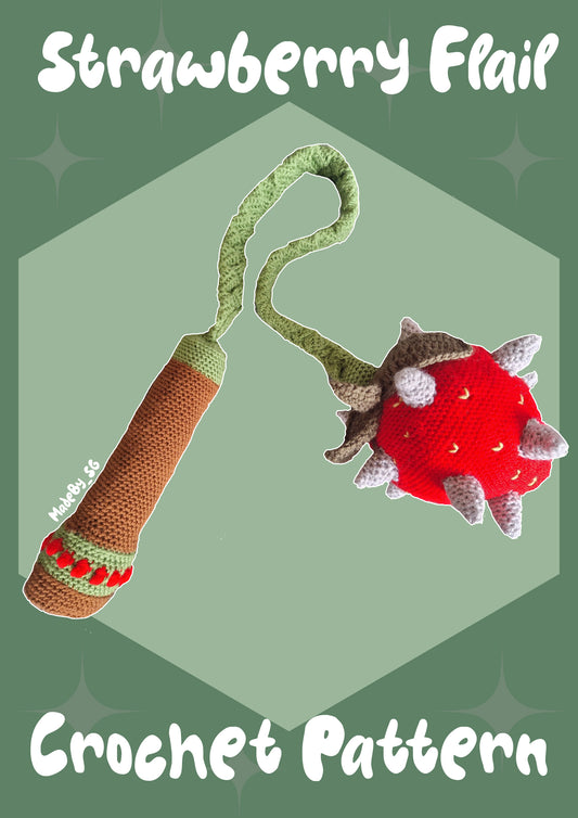 CROCHET PATTERN: Strawberry Flail