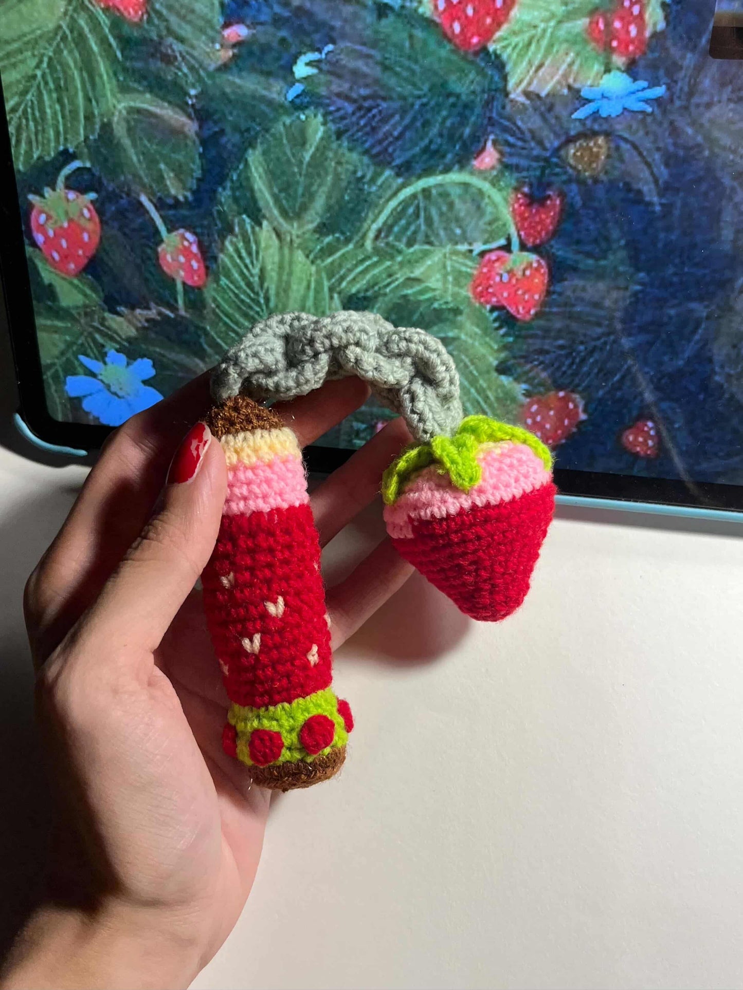 CROCHET PATTERN: Mini Flail + Strawberry Flail