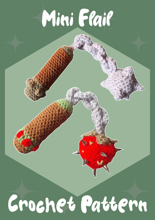 CROCHET PATTERN: Mini Flail + Strawberry Flail